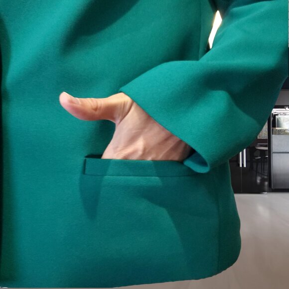 Pykettes Women's Career Blazer - Green - Vintage Made in USA - Size 16 - Picture 7 of 7